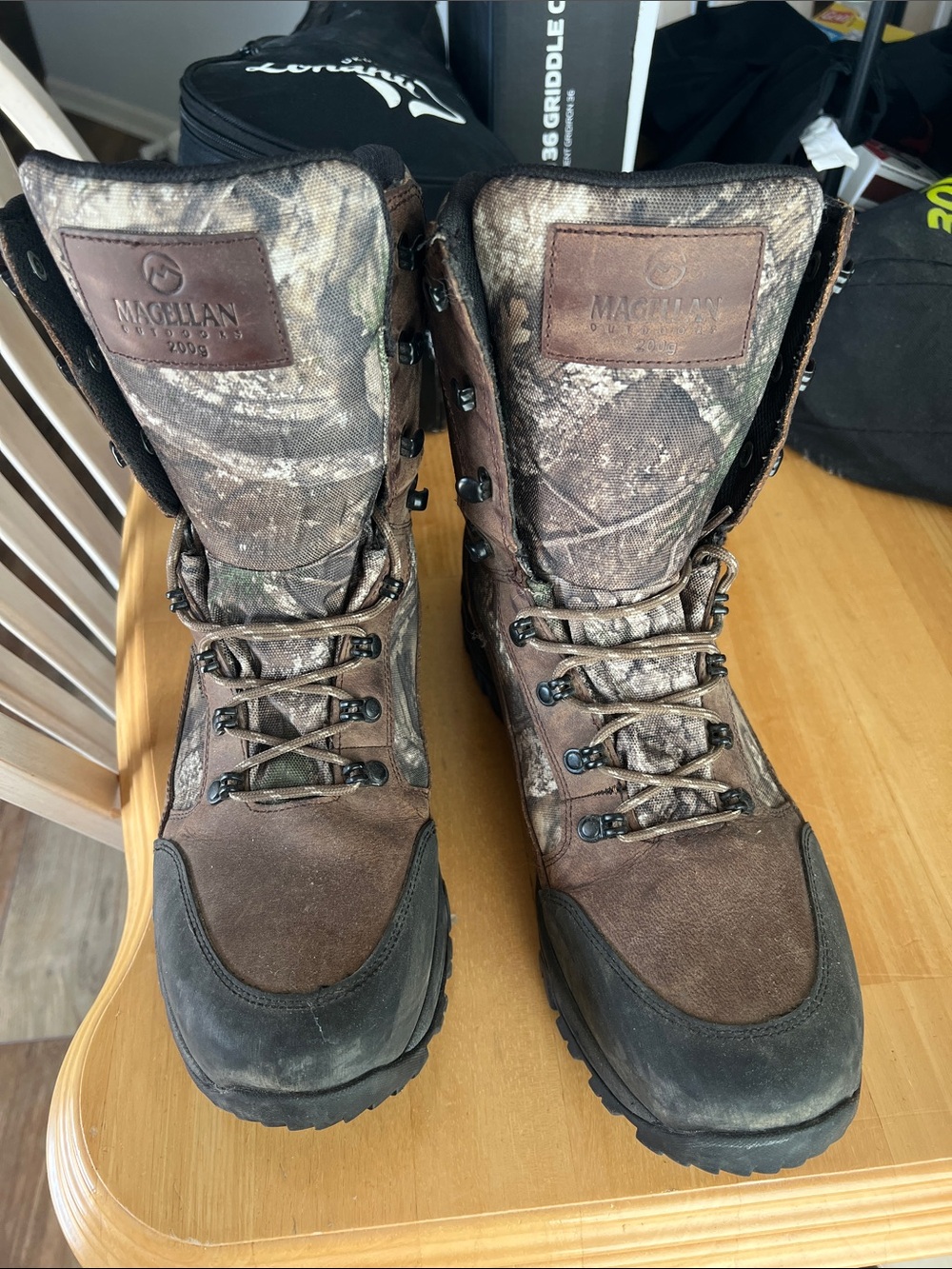 Magellan Outdoors Brown and Camo Waterproof Hunting Boots